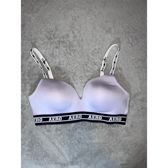 Aeropostale Aero Wireless Bras Logo Elastic Underbust Convertible 38C - Picture 2 of 8